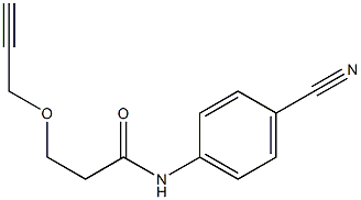 N-(4-cyanophenyl)-3-(prop-2-yn-1-yloxy)propanamide 结构式