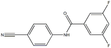 N-(4-cyanophenyl)-3,5-difluorobenzamide Struktur