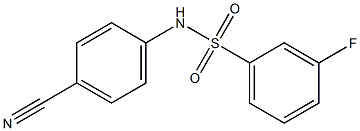 N-(4-cyanophenyl)-3-fluorobenzenesulfonamide,,结构式