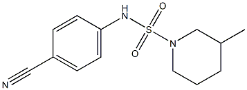 N-(4-cyanophenyl)-3-methylpiperidine-1-sulfonamide,,结构式