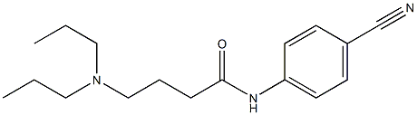 N-(4-cyanophenyl)-4-(dipropylamino)butanamide 化学構造式