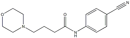 N-(4-cyanophenyl)-4-(morpholin-4-yl)butanamide 化学構造式