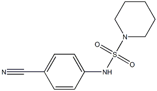 N-(4-cyanophenyl)piperidine-1-sulfonamide 结构式