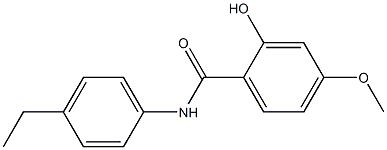 N-(4-ethylphenyl)-2-hydroxy-4-methoxybenzamide Struktur