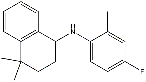 N-(4-fluoro-2-methylphenyl)-4,4-dimethyl-1,2,3,4-tetrahydronaphthalen-1-amine,,结构式