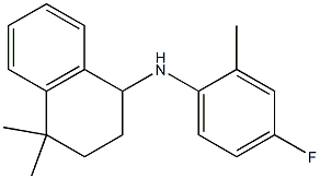 N-(4-fluoro-2-methylphenyl)-4,4-dimethyl-1,2,3,4-tetrahydronaphthalen-1-amine 结构式