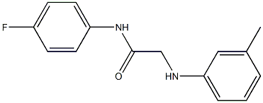 N-(4-fluorophenyl)-2-[(3-methylphenyl)amino]acetamide,,结构式