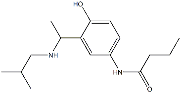N-(4-hydroxy-3-{1-[(2-methylpropyl)amino]ethyl}phenyl)butanamide,,结构式
