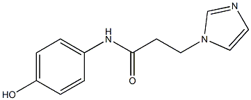N-(4-hydroxyphenyl)-3-(1H-imidazol-1-yl)propanamide,,结构式