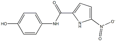 N-(4-hydroxyphenyl)-5-nitro-1H-pyrrole-2-carboxamide,,结构式