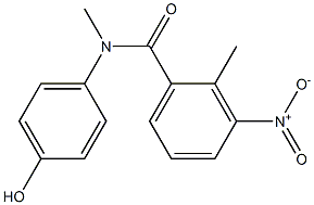 N-(4-hydroxyphenyl)-N,2-dimethyl-3-nitrobenzamide,,结构式
