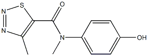 N-(4-hydroxyphenyl)-N,4-dimethyl-1,2,3-thiadiazole-5-carboxamide 化学構造式