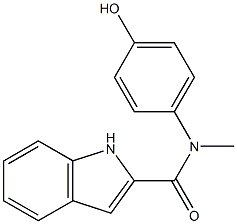 N-(4-hydroxyphenyl)-N-methyl-1H-indole-2-carboxamide Structure