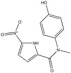 N-(4-hydroxyphenyl)-N-methyl-5-nitro-1H-pyrrole-2-carboxamide Struktur