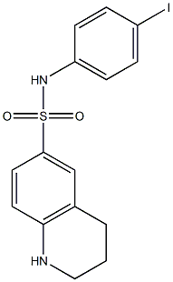 N-(4-iodophenyl)-1,2,3,4-tetrahydroquinoline-6-sulfonamide,,结构式