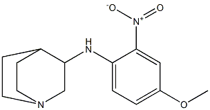 N-(4-methoxy-2-nitrophenyl)-1-azabicyclo[2.2.2]octan-3-amine 化学構造式