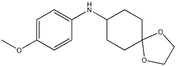 N-(4-methoxyphenyl)-1,4-dioxaspiro[4.5]decan-8-amine,,结构式