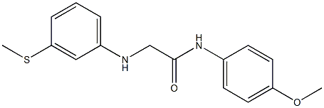 N-(4-methoxyphenyl)-2-{[3-(methylsulfanyl)phenyl]amino}acetamide,,结构式