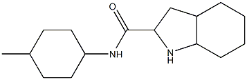 N-(4-methylcyclohexyl)octahydro-1H-indole-2-carboxamide 化学構造式
