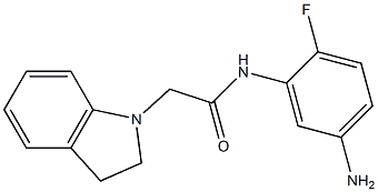 N-(5-amino-2-fluorophenyl)-2-(2,3-dihydro-1H-indol-1-yl)acetamide|