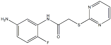 N-(5-amino-2-fluorophenyl)-2-(pyrimidin-2-ylsulfanyl)acetamide Structure