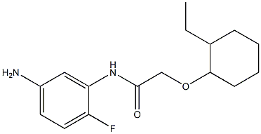 N-(5-amino-2-fluorophenyl)-2-[(2-ethylcyclohexyl)oxy]acetamide Structure