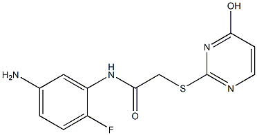 N-(5-amino-2-fluorophenyl)-2-[(4-hydroxypyrimidin-2-yl)sulfanyl]acetamide