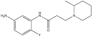N-(5-amino-2-fluorophenyl)-3-(2-methylpiperidin-1-yl)propanamide 结构式