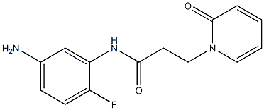 N-(5-amino-2-fluorophenyl)-3-(2-oxopyridin-1(2H)-yl)propanamide,,结构式