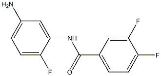 N-(5-amino-2-fluorophenyl)-3,4-difluorobenzamide 化学構造式