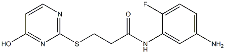 N-(5-amino-2-fluorophenyl)-3-[(4-hydroxypyrimidin-2-yl)sulfanyl]propanamide Structure