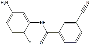 N-(5-amino-2-fluorophenyl)-3-cyanobenzamide 化学構造式