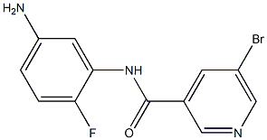 N-(5-amino-2-fluorophenyl)-5-bromopyridine-3-carboxamide Struktur