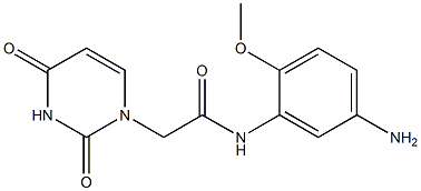 N-(5-amino-2-methoxyphenyl)-2-(2,4-dioxo-1,2,3,4-tetrahydropyrimidin-1-yl)acetamide Struktur