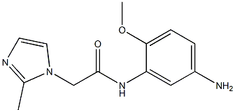 N-(5-amino-2-methoxyphenyl)-2-(2-methyl-1H-imidazol-1-yl)acetamide 化学構造式