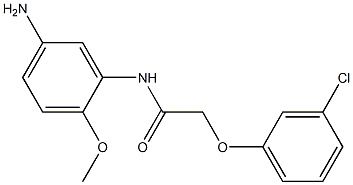 N-(5-amino-2-methoxyphenyl)-2-(3-chlorophenoxy)acetamide,,结构式