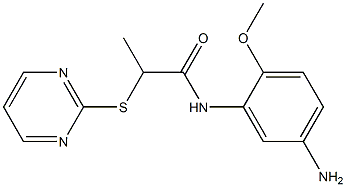 N-(5-amino-2-methoxyphenyl)-2-(pyrimidin-2-ylsulfanyl)propanamide Structure