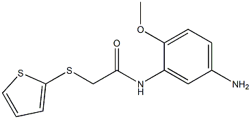 N-(5-amino-2-methoxyphenyl)-2-(thiophen-2-ylsulfanyl)acetamide Struktur