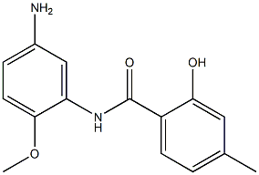 N-(5-amino-2-methoxyphenyl)-2-hydroxy-4-methylbenzamide 化学構造式