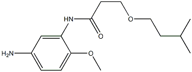N-(5-amino-2-methoxyphenyl)-3-(3-methylbutoxy)propanamide 结构式