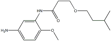 N-(5-amino-2-methoxyphenyl)-3-(3-methylbutoxy)propanamide 化学構造式