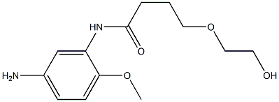 N-(5-amino-2-methoxyphenyl)-4-(2-hydroxyethoxy)butanamide Struktur