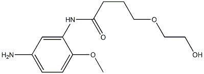 N-(5-amino-2-methoxyphenyl)-4-(2-hydroxyethoxy)butanamide 化学構造式