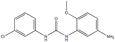 N-(5-amino-2-methoxyphenyl)-N'-(3-chlorophenyl)urea,,结构式
