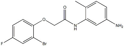 N-(5-amino-2-methylphenyl)-2-(2-bromo-4-fluorophenoxy)acetamide,,结构式