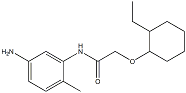 N-(5-amino-2-methylphenyl)-2-[(2-ethylcyclohexyl)oxy]acetamide Struktur