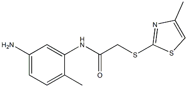 N-(5-amino-2-methylphenyl)-2-[(4-methyl-1,3-thiazol-2-yl)sulfanyl]acetamide Structure