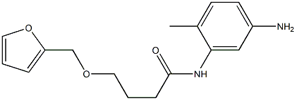 N-(5-amino-2-methylphenyl)-4-(2-furylmethoxy)butanamide 化学構造式