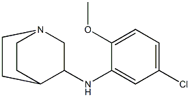 N-(5-chloro-2-methoxyphenyl)-1-azabicyclo[2.2.2]octan-3-amine 结构式