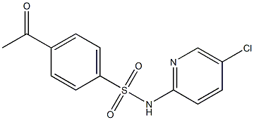 N-(5-chloropyridin-2-yl)-4-acetylbenzene-1-sulfonamide Struktur